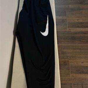 Nike men’s  Black Sweatpants with White Logo dry fit